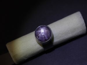 Rubin gwiaździsty i srebro - pierścionek - ChileArt
